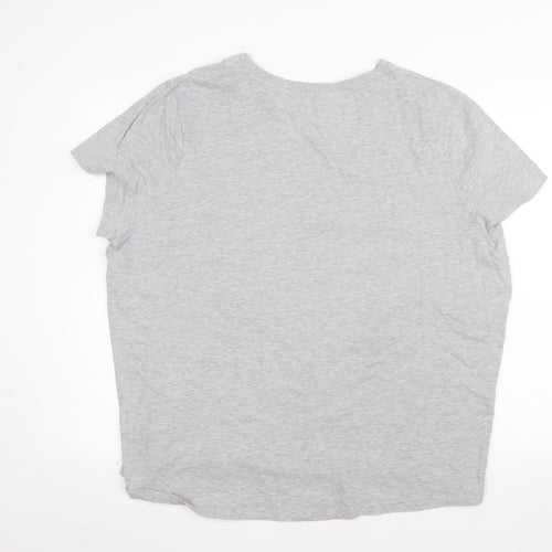 Primark Women’s Grey Mickey Mouse Graphic T-Shirt 2XL Cotton Blend Short Sleeve