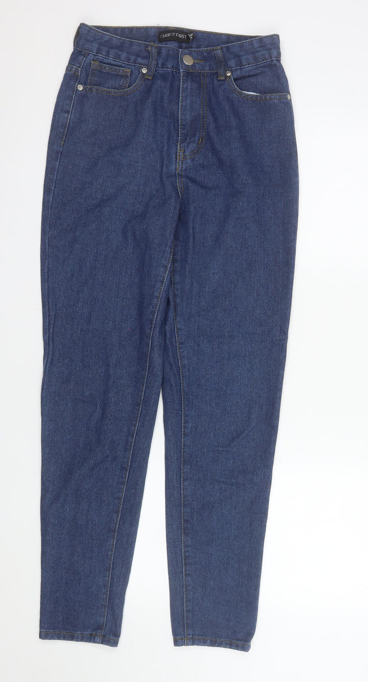 I Saw It First Women Blue Size 8 High Rise Mom Jeans