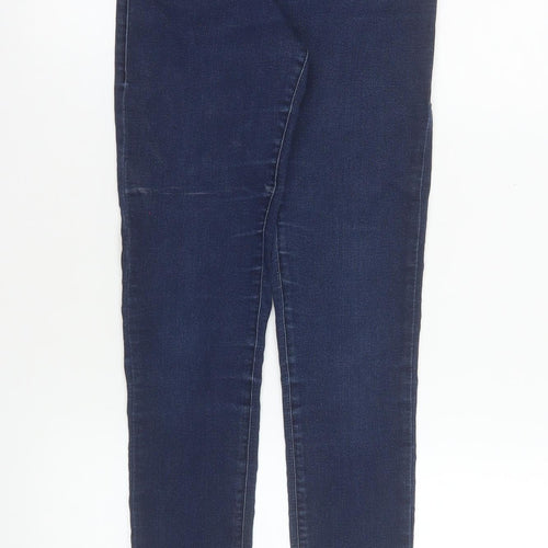 Topshop Women Blue Skinny Denim Jeans W26 L32 Stretch Slim Fit
