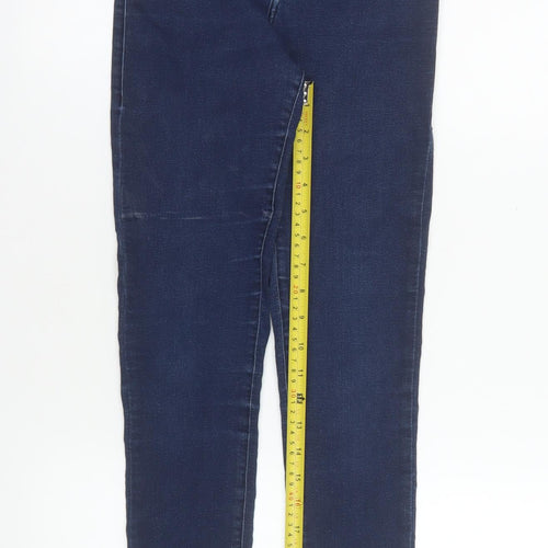 Topshop Women Blue Skinny Denim Jeans W26 L32 Stretch Slim Fit