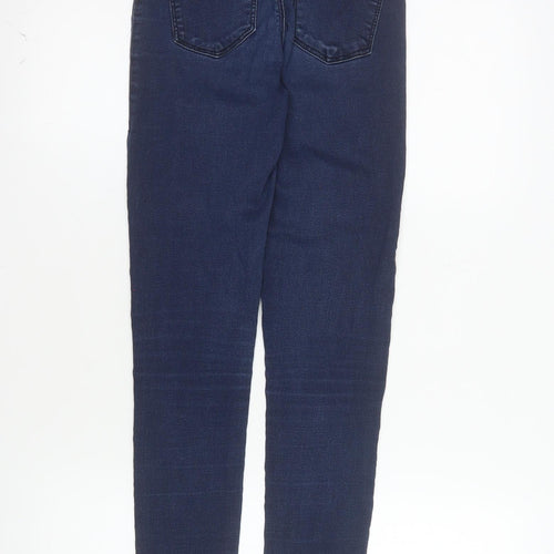 Topshop Women Blue Skinny Denim Jeans W26 L32 Stretch Slim Fit