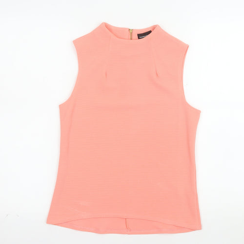 Warehouse Women’s Pink Sleeveless High Neck Blouse UK 10
