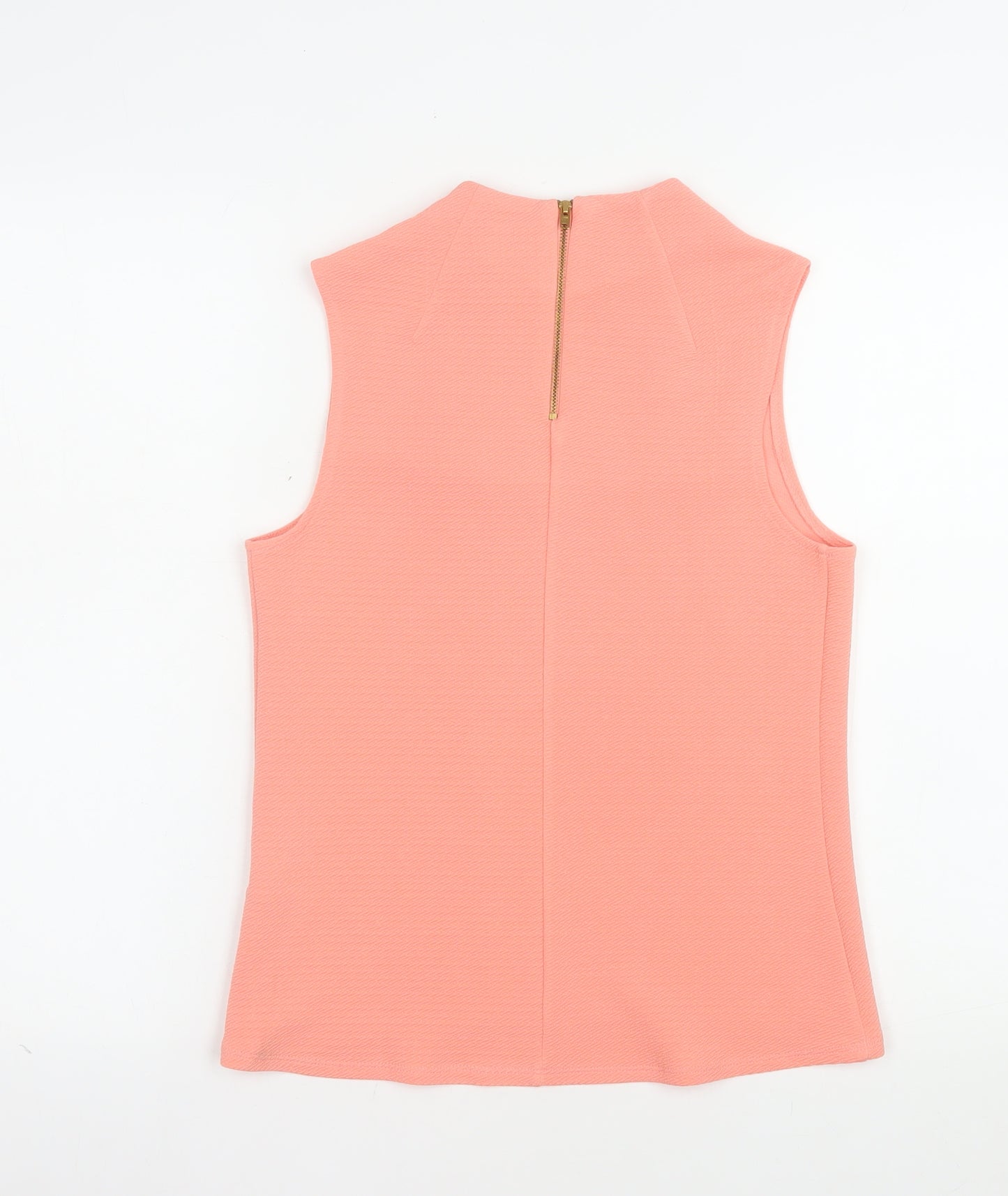 Warehouse Women’s Pink Sleeveless High Neck Blouse UK 10
