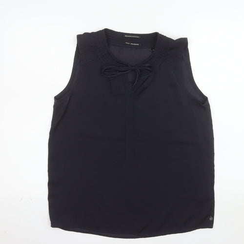 Maison Scotch Women's Blue Sleeveless Chiffon Blouse Size 10
