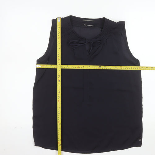 Maison Scotch Women's Blue Sleeveless Chiffon Blouse Size 10