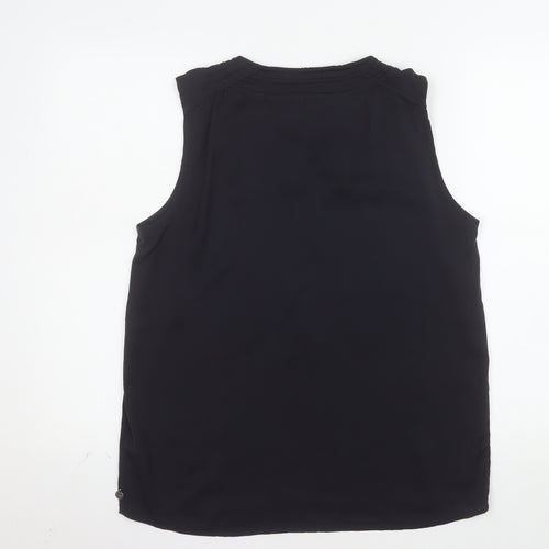 Maison Scotch Women's Blue Sleeveless Chiffon Blouse Size 10