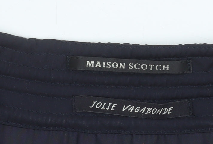 Maison Scotch Women's Blue Sleeveless Chiffon Blouse Size 10