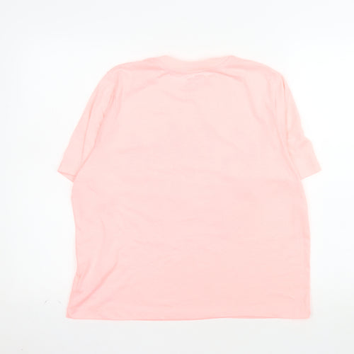 Disney Women’s Pink Stitch T-Shirt Size M 12-14 Short Sleeve Tee