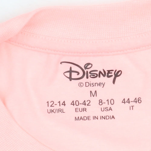 Disney Women’s Pink Stitch T-Shirt Size M 12-14 Short Sleeve Tee