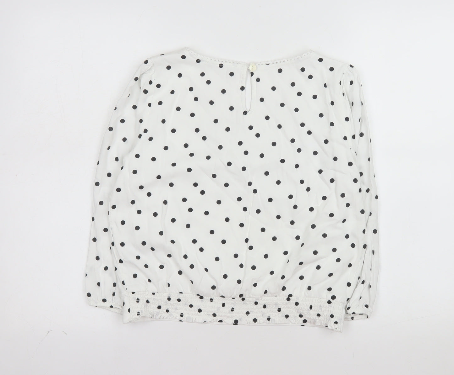 Abercrombie Kids Girls White Polka Dot Wrap Blouse Top 15-16 Years