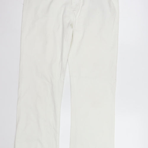 Sunbird Women’s White Straight Leg Cotton Jeans Size 34