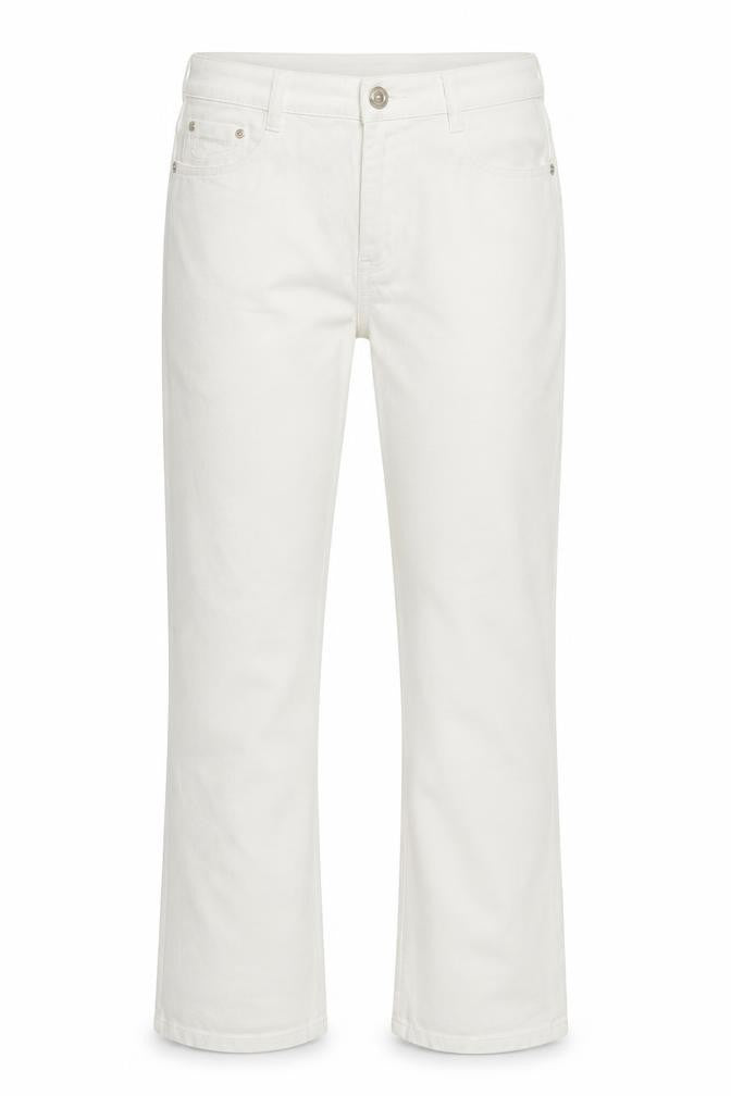 Sunbird Women’s White Straight Leg Cotton Jeans Size 34