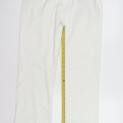 Sunbird Women’s White Straight Leg Cotton Jeans Size 34