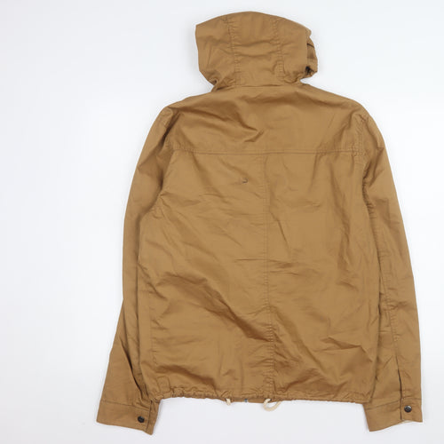Cedar Wood State Men’s Brown Hooded Full Zip Windbreaker Jacket M