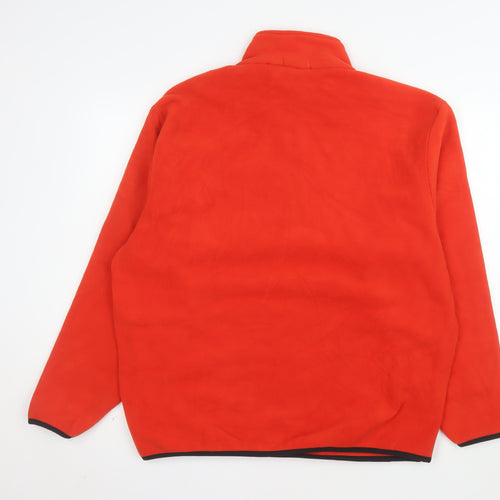 Nautica Mens Red Fleece 1/4 Zip Pullover Sweatshirt Size L