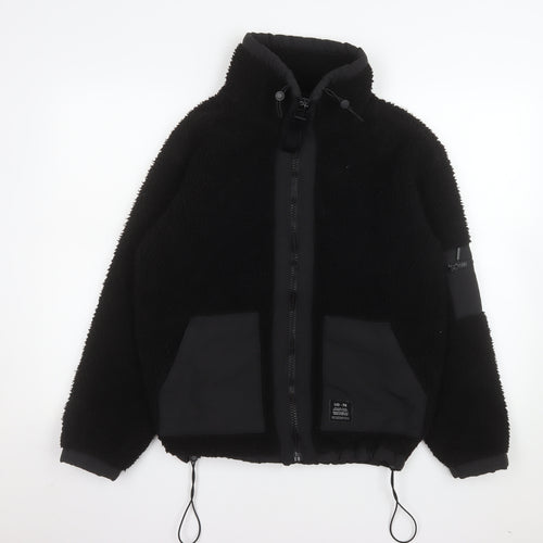 Urban Outfitters Men's Black Fleece Full Zip Jacket XS