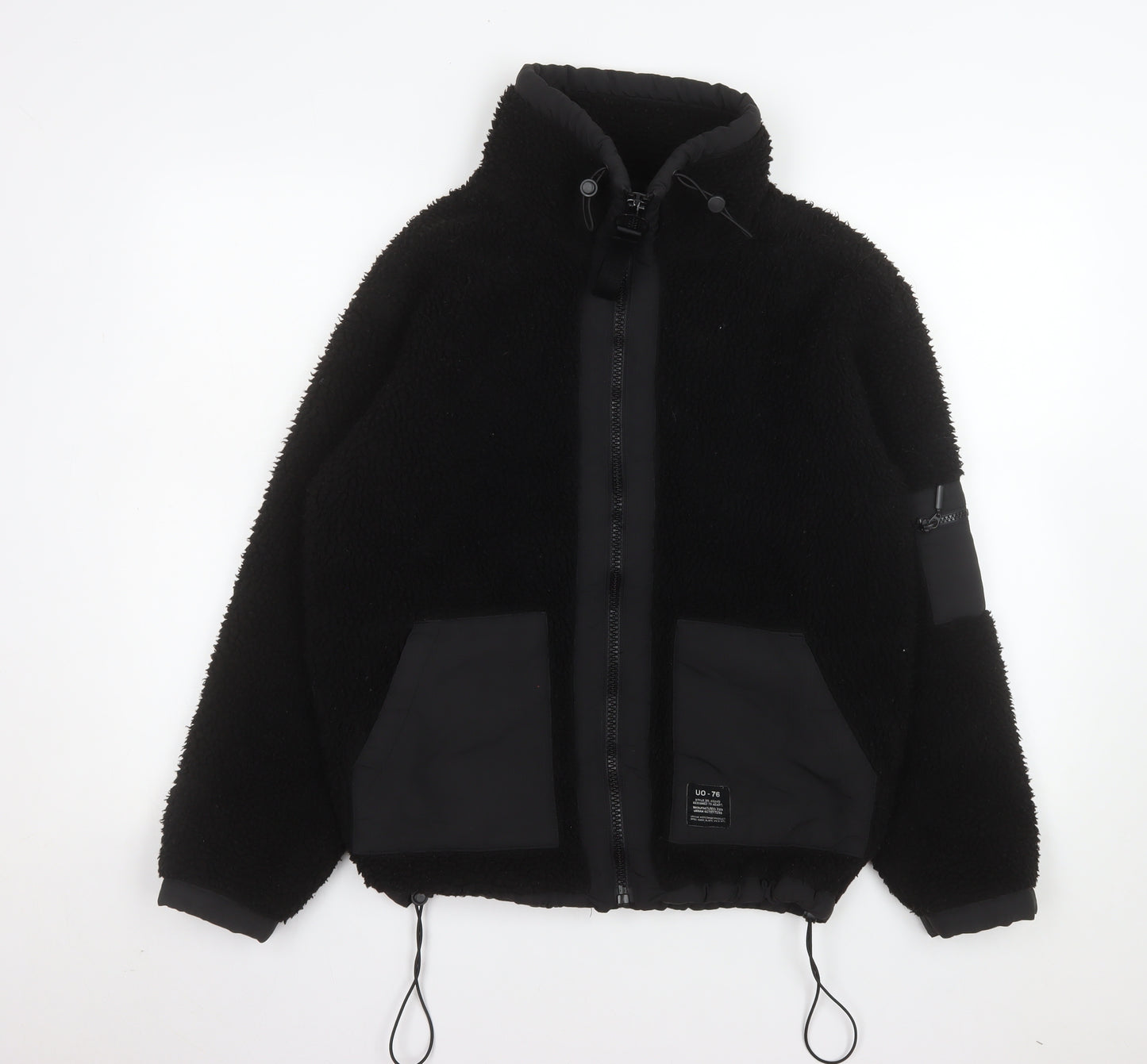 Urban Outfitters Men's Black Fleece Full Zip Jacket XS