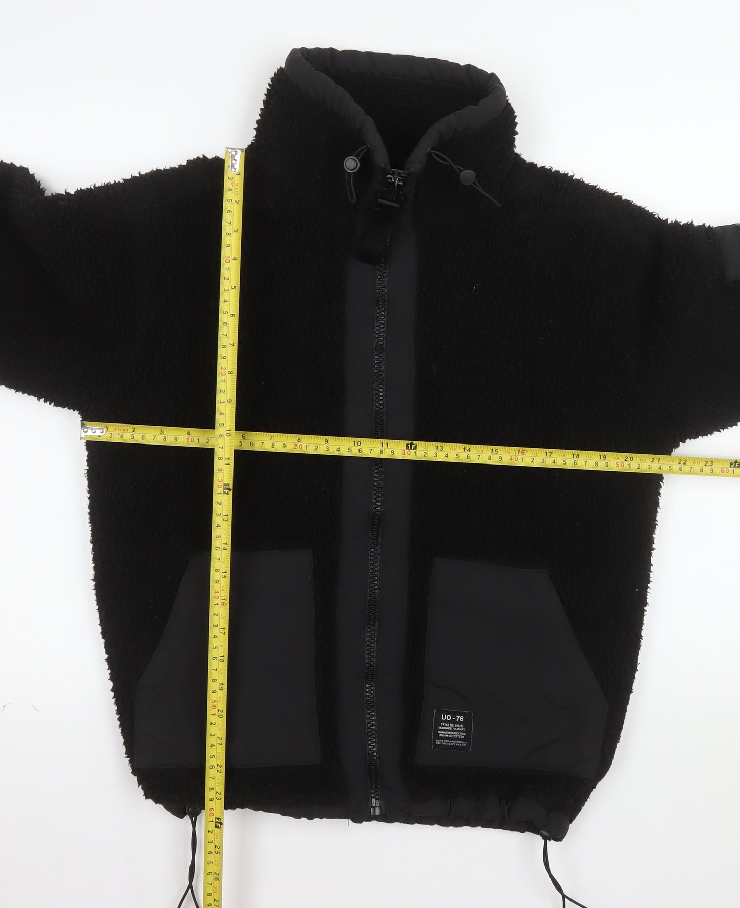 Urban Outfitters Men's Black Fleece Full Zip Jacket XS