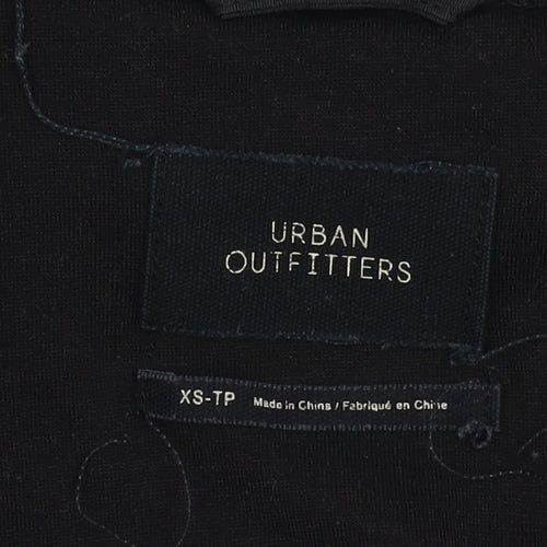 Urban Outfitters Men's Black Fleece Full Zip Jacket XS