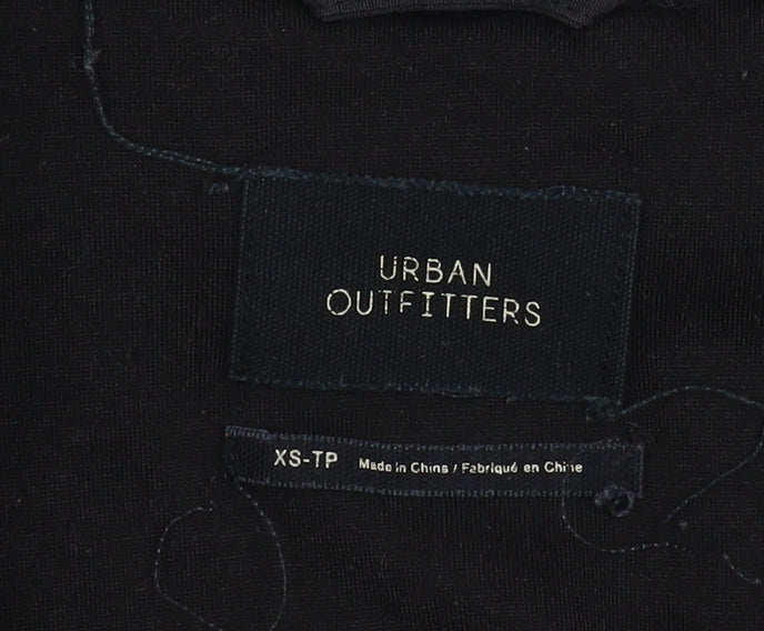 Urban Outfitters Men's Black Fleece Full Zip Jacket XS