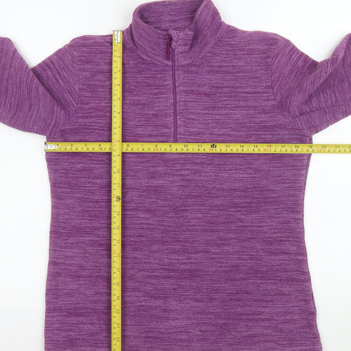 Mountain Warehouse Women Purple 1/2 Zip Fleece Pullover UK 12