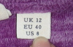 Mountain Warehouse Women Purple 1/2 Zip Fleece Pullover UK 12