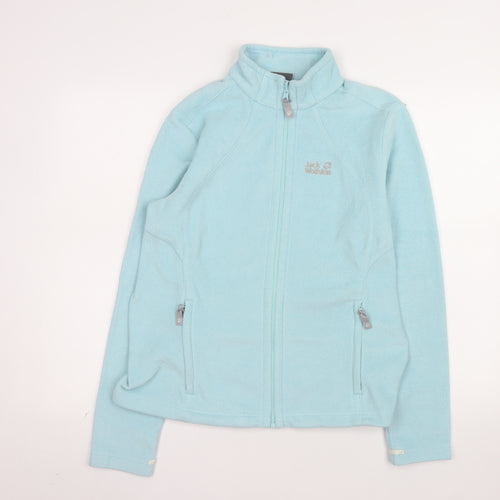 Jack Wolfskin Women Blue Fleece Full Zip Outdoor Jacket Size 16