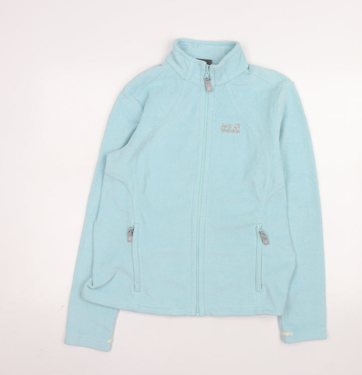 Jack Wolfskin Women Blue Fleece Full Zip Outdoor Jacket Size 16