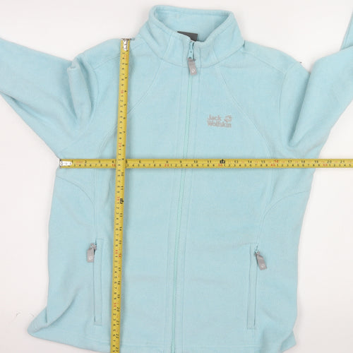 Jack Wolfskin Women Blue Fleece Full Zip Outdoor Jacket Size 16