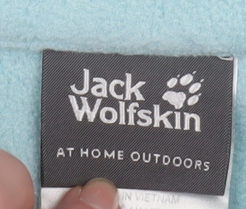 Jack Wolfskin Women Blue Fleece Full Zip Outdoor Jacket Size 16