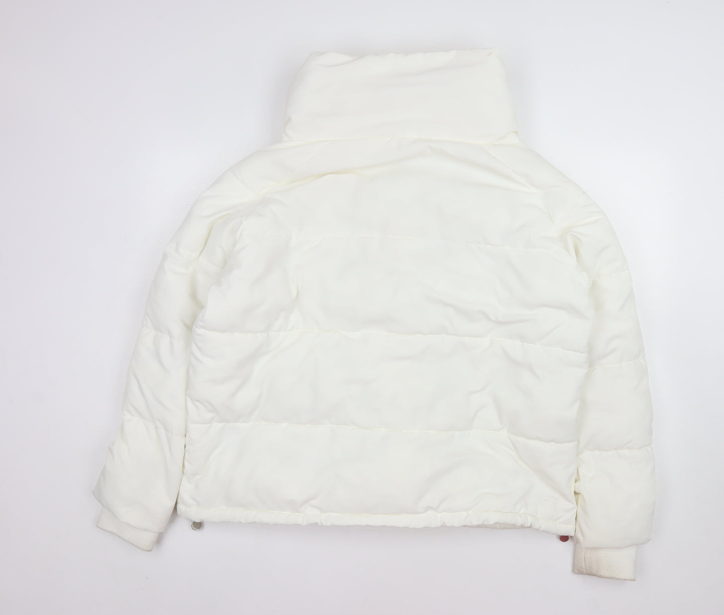 Quiz Women's White Puffer Jacket Size 16 Winter Zip Coat