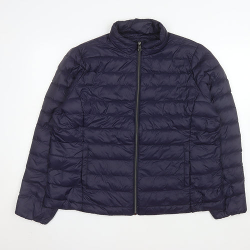 Marks and Spencer Women's Blue Puffer Jacket UK 22 Down Filled