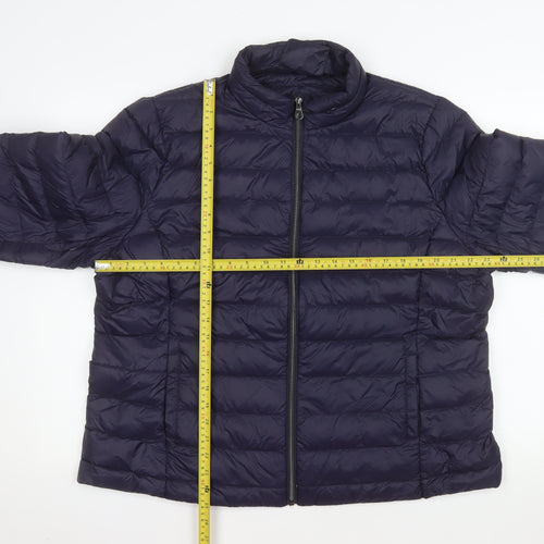 Marks and Spencer Women's Blue Puffer Jacket UK 22 Down Filled