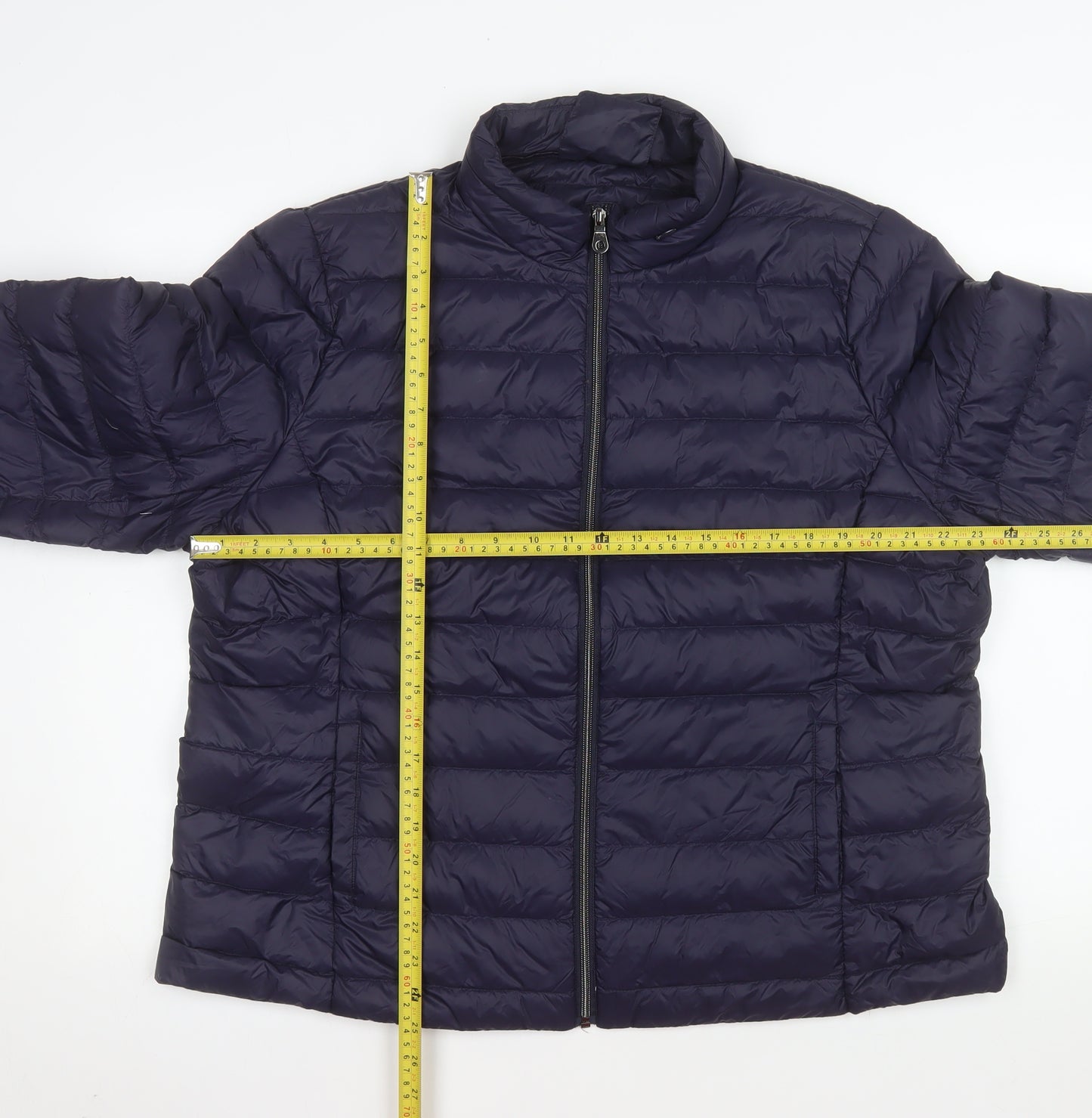 Marks and Spencer Women's Blue Puffer Jacket UK 22 Down Filled