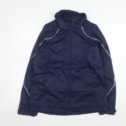 North End Womens Blue Waterproof Lined Jacket Size M