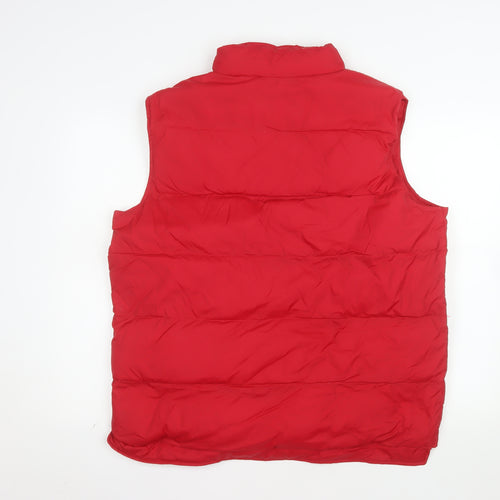 Lands' End Men's Red Down Padded Bodywarmer Gilet Size L 42-44