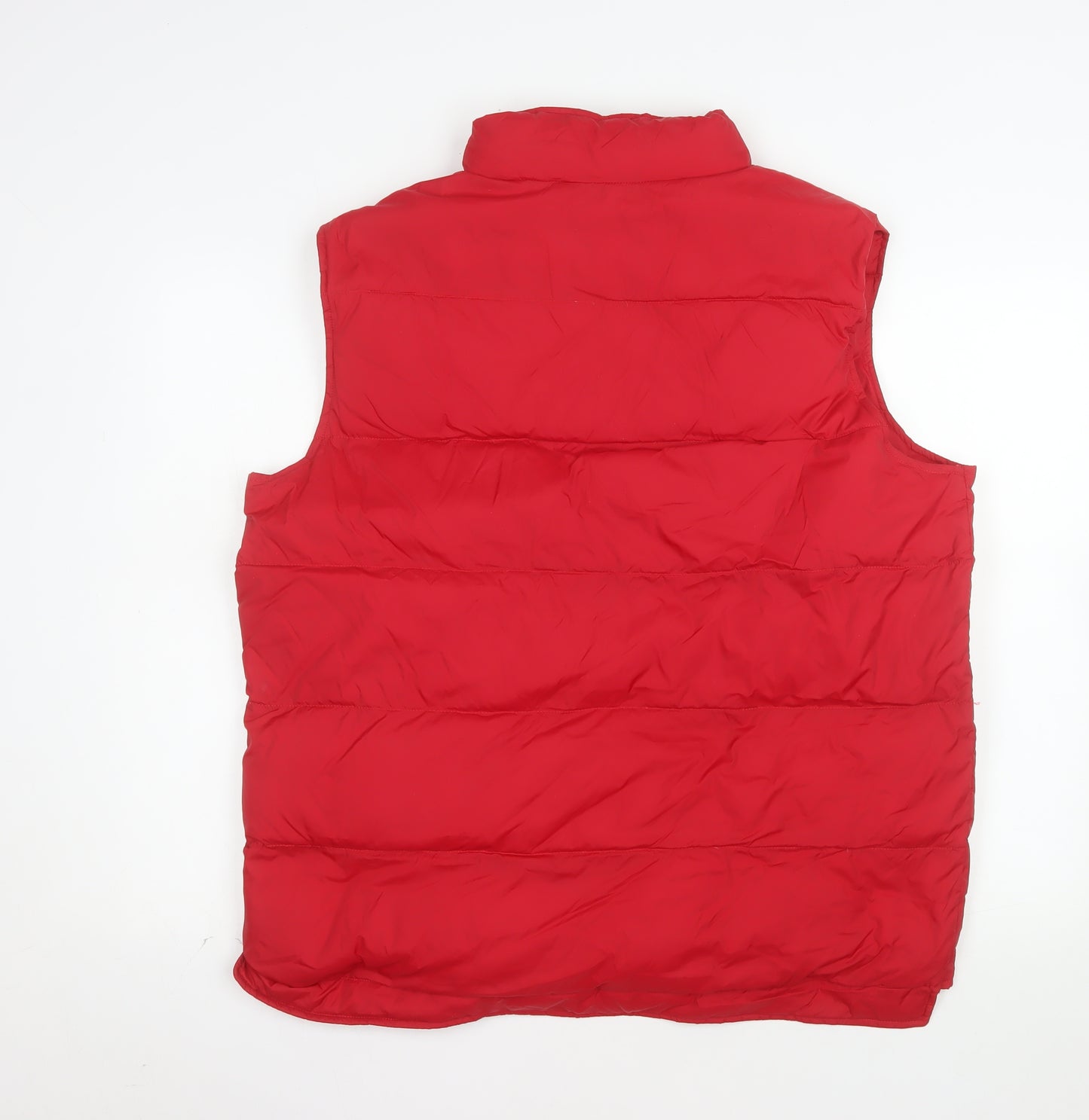 Lands' End Men's Red Down Padded Bodywarmer Gilet Size L 42-44