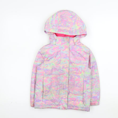 Mountain Warehouse Girls Multicoloured 3-4 Years Hooded Ski Jacket Winter Coat