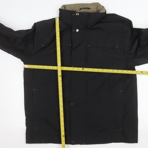 Midtown Men's Black Water Resistant Parka Jacket Size M