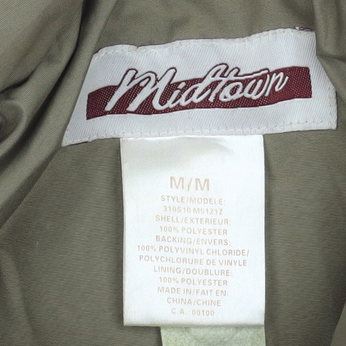 Midtown Men's Black Water Resistant Parka Jacket Size M