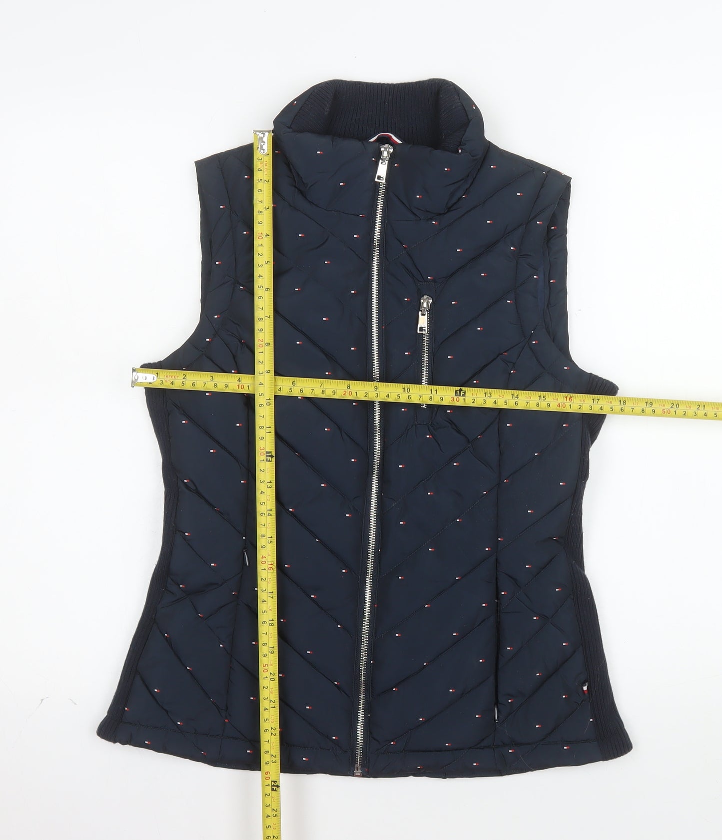 Tommy Hilfiger Women's Blue XS Puffer Quilted Waistcoat