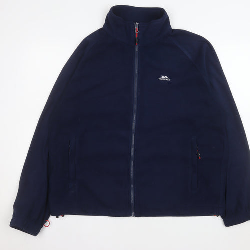 Trespass Men Blue Fleece Full Zip Outdoor Jacket Size L