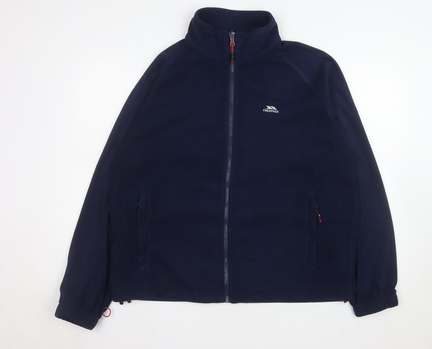 Trespass Men Blue Fleece Full Zip Outdoor Jacket Size L
