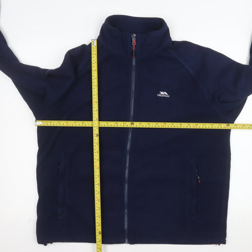 Trespass Men Blue Fleece Full Zip Outdoor Jacket Size L