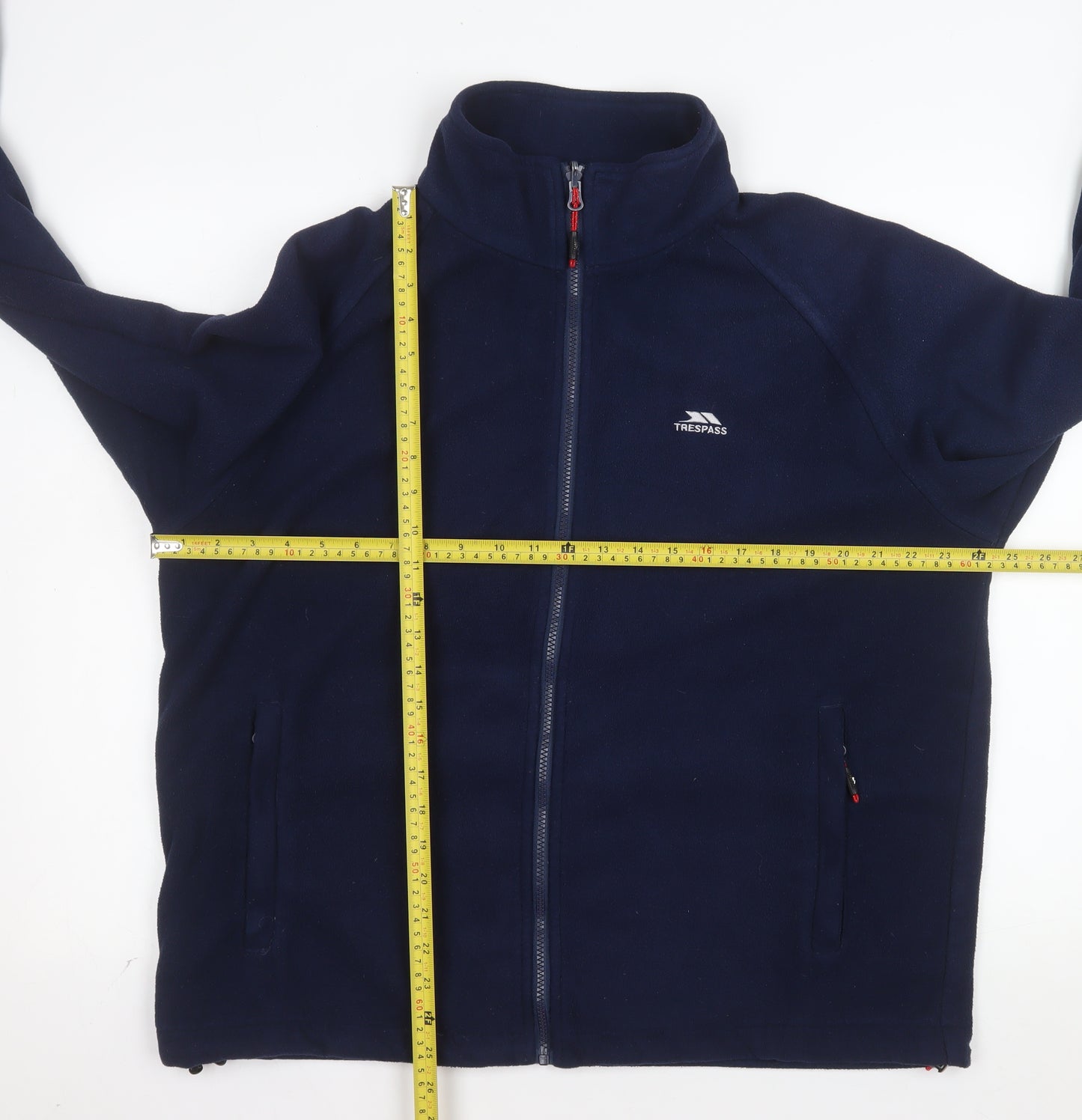 Trespass Men Blue Fleece Full Zip Outdoor Jacket Size L