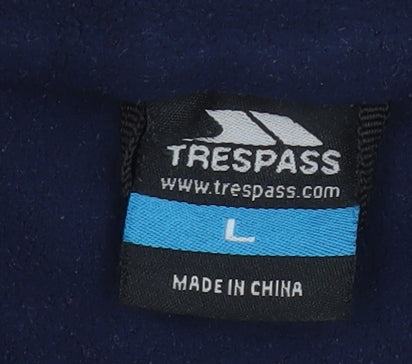 Trespass Men Blue Fleece Full Zip Outdoor Jacket Size L