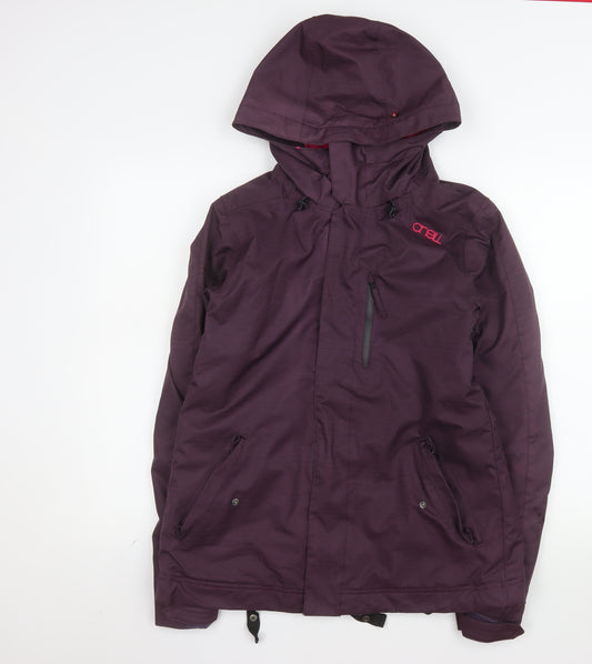 O'Neill Women's Purple Waterproof Ski Jacket M Hooded Outdoor Coat