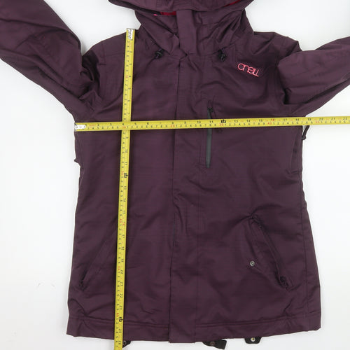 O'Neill Women's Purple Waterproof Ski Jacket M Hooded Outdoor Coat
