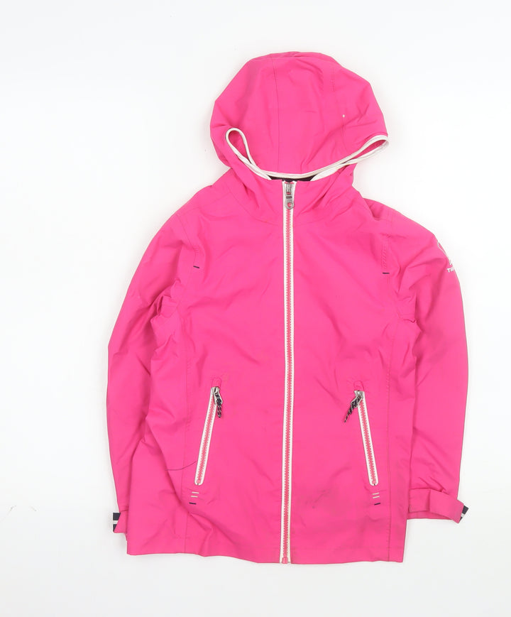 Decathlon Girls Pink 6 Years Hooded Waterproof Full Zip Jacket