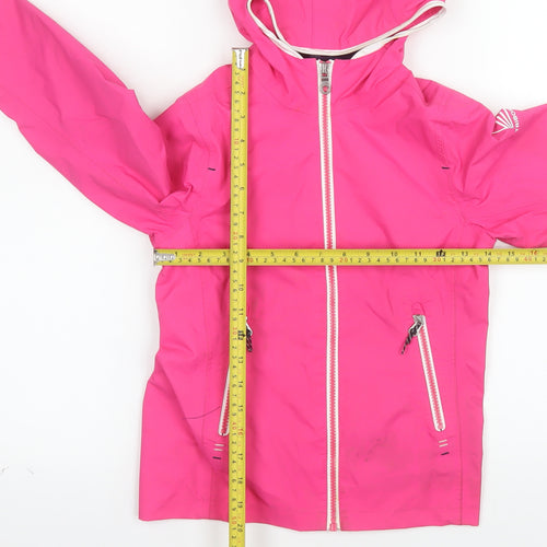 Decathlon Girls Pink 6 Years Hooded Waterproof Full Zip Jacket